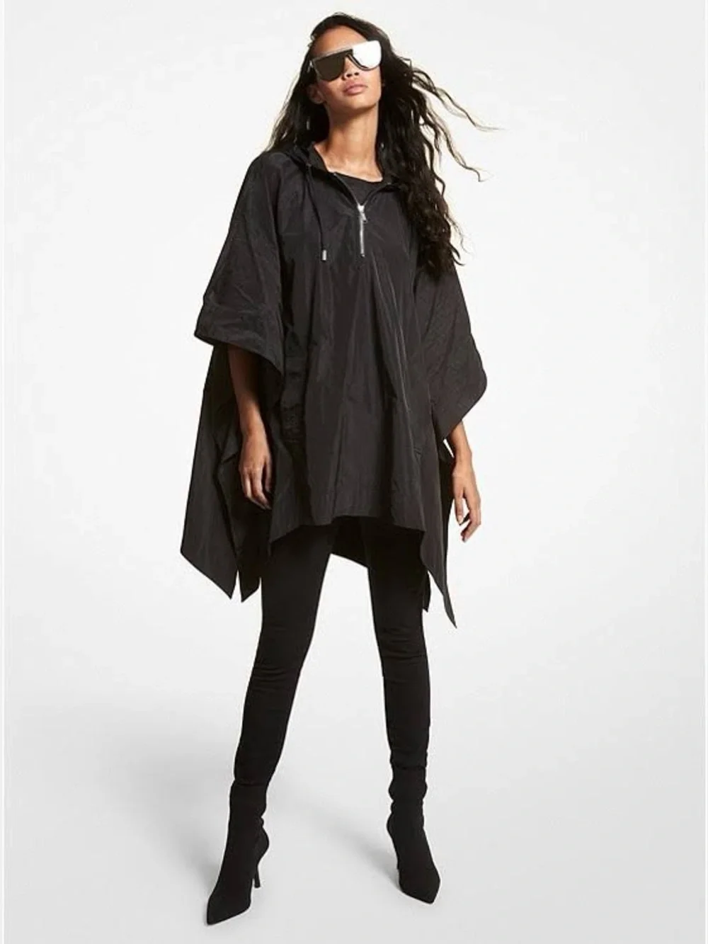 MICHAEL Michael Kors Hooded Zip Poncho NWOT
